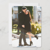 Invitation Aquarelle Floral Black Gold Mariage photo (Dos)