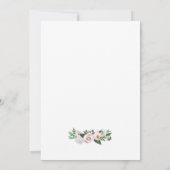 Invitation Aquarelle Floral Blanc Green Engagement Party (Dos)