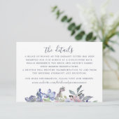 Invitation Aquarelle Floral Bleu Lavande Blush Moderne (Debout devant)