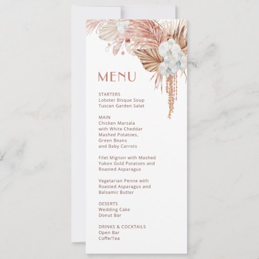 Invitation Aquarelle floral boho (Devant)