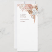 Invitation Aquarelle floral boho (Dos)