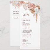 Invitation Aquarelle floral boho (Devant / Derrière)