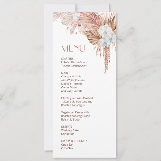 Invitation Aquarelle floral boho (Devant)