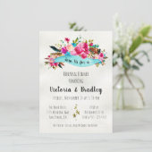 Invitation Aquarelle Floral Boho Dîner de répétition chic (Debout devant)