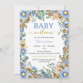 Invitation Aquarelle Floral Boho Rustic Boho Baby shower (Devant)