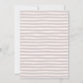 Invitation Aquarelle Floral Bonjour Fille Bébé 2 (Dos)