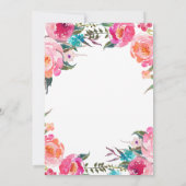 Invitation Aquarelle Floral Botanical Bridesservantes Déjeune (Dos)