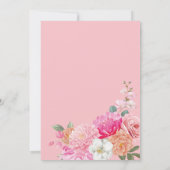 Invitation Aquarelle Floral Bride en Fête des mariées de fleu (Dos)