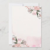 Invitation Aquarelle Floral Brunch & Fête des mariées Bubbly (Dos)