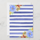 Invitation Aquarelle Floral Circus Animaux Baby shower (Dos)