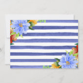 Invitation Aquarelle Floral Circus Animaux Train Anniversaire (Dos)