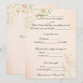 Invitation Aquarelle Floral, Conseil Mariage Drôle, Personnal (Devant / Derrière)