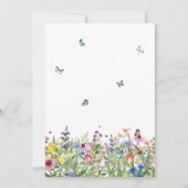 Invitation Aquarelle Floral Couples Douche (Dos)