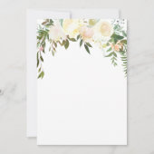 Invitation Aquarelle Floral Crème rose Verre Douche BLANC (Devant)