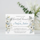 Invitation Aquarelle Floral Dîner de répétition (Debout devant)