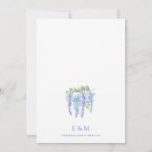 Invitation Aquarelle Floral Dusty Mariage bleu (Dos)