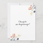 Invitation Aquarelle Floral Élégant Parti de retraite (Dos)