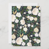 Invitation Aquarelle Floral Élégante Mariée Fête des mariées (Dos)