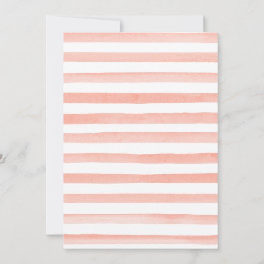 Invitation Aquarelle Floral Elephant Baby shower fille (Dos)