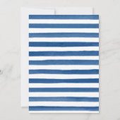 Invitation Aquarelle Floral Elephant Baby shower garçon (Dos)