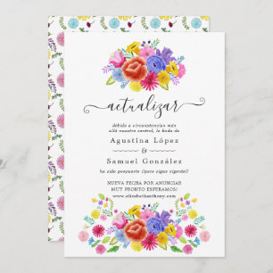 Invitation Aquarelle Floral espagnol Fiesta Mariage mise à jo