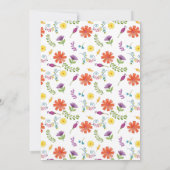 Invitation Aquarelle Floral Espagnol Fiesta Mariage virtuel (Dos)