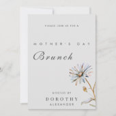 Invitation Aquarelle Floral Fête des Mères Brunch (Devant)