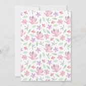 Invitation Aquarelle, Floral, Fleur, Nature (Dos)
