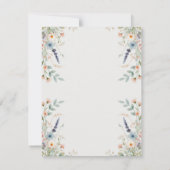 Invitation Aquarelle Floral Fleur sauvage Printemps Mariage R (Dos)