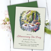 Invitation Aquarelle FLoral Garden House Tea Party