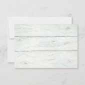 Invitation Aquarelle Floral Hydrangea Bleu Blanc Bois Rustiqu (Dos)