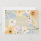 Invitation Aquarelle Floral Illustration Mariage Bridesmade (Dos)