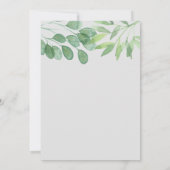 Invitation Aquarelle Floral Jaune violet Dusty Mariage bleu (Dos)