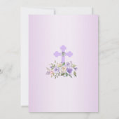 Invitation Aquarelle Floral Lavande Purple Confirmation (Dos)