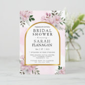 Invitation Aquarelle Floral Magnolia Arch Douche nuptiale (Debout devant)