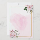 Invitation Aquarelle Floral Magnolia Arch Douche nuptiale (Dos)