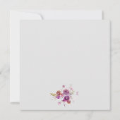 Invitation Aquarelle Floral Majesté Mariage (Dos)