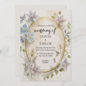 Invitation Aquarelle Floral Mariage (Devant / Derrière)