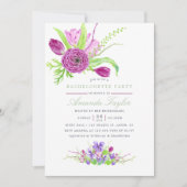 Invitation Aquarelle Floral Mariage été (Devant)