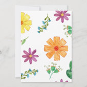 Invitation Aquarelle Floral Mariage Fiesta (Dos)