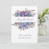Invitation Aquarelle Floral Mariage Renouvellement Vow (Debout devant)