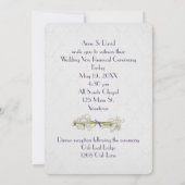 Invitation Aquarelle Floral Mariage Renouvellement Vow (Dos)