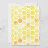 Invitation Aquarelle Floral Miel Bee Anniversaire (Dos)