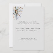 Invitation Aquarelle Floral Moderne Elégante Surprise Anniver (Dos)