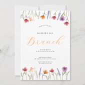 Invitation Aquarelle Floral Mothers Day Brunch (Devant)