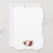Invitation Aquarelle Floral Or Bourgogne Mariage BR (Dos)