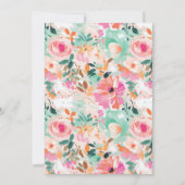 Invitation Aquarelle Floral Or islamique Mariage musulman (Dos)