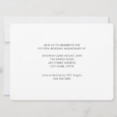 Invitation Aquarelle Floral Or Photo 50e Anniversaire (Dos)