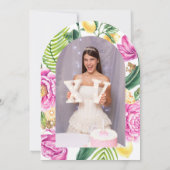 Invitation Aquarelle Floral Peonies Custom Photo Quinceañera (Dos)