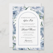 Invitation Aquarelle Floral Quelque chose de bleu Fête des ma (Devant)